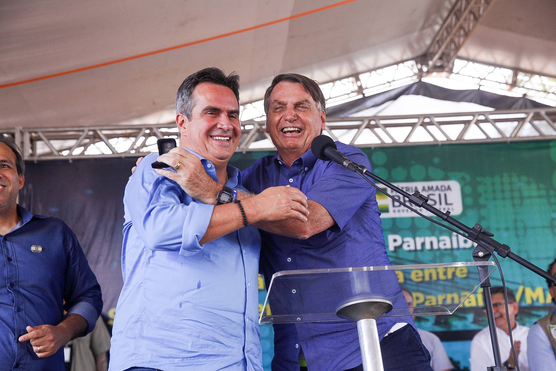 Senador Ciro Nogueira com Bolsonaro em Santa Filomena